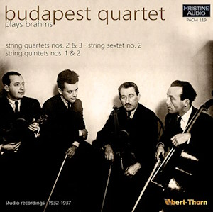 brahms budapest quartet pristine audio